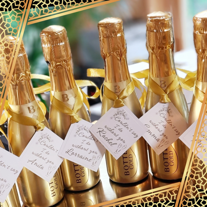 Gold Bottega Snipe With Personalised Label