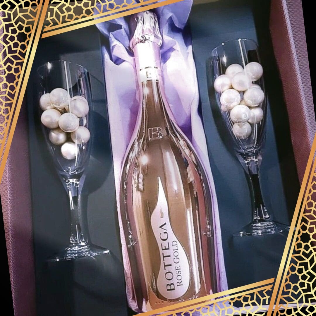Bottega – Rose Gold 2 Flute Gift Box