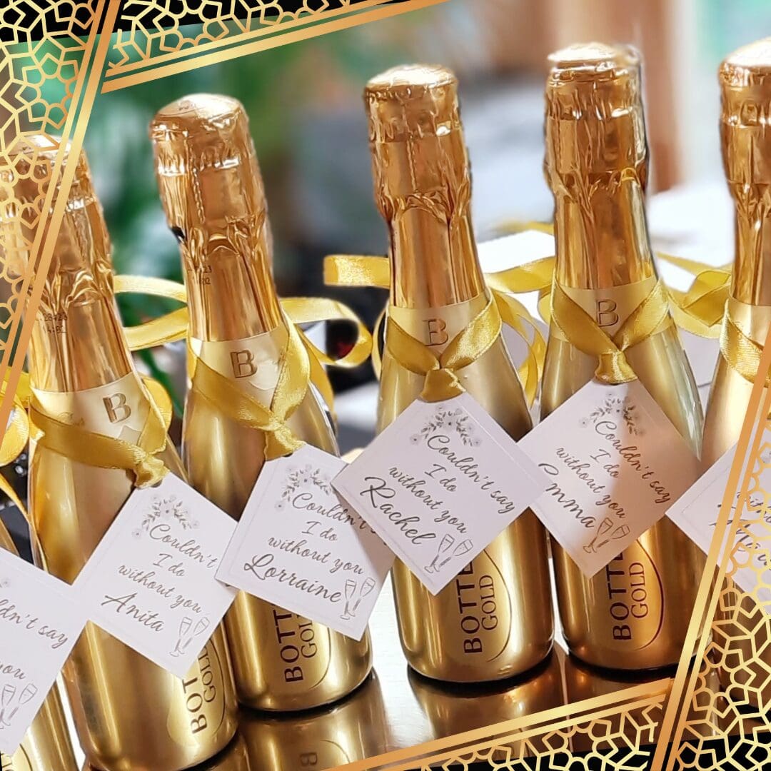 Gold Bottega Snipe With Personalised Label